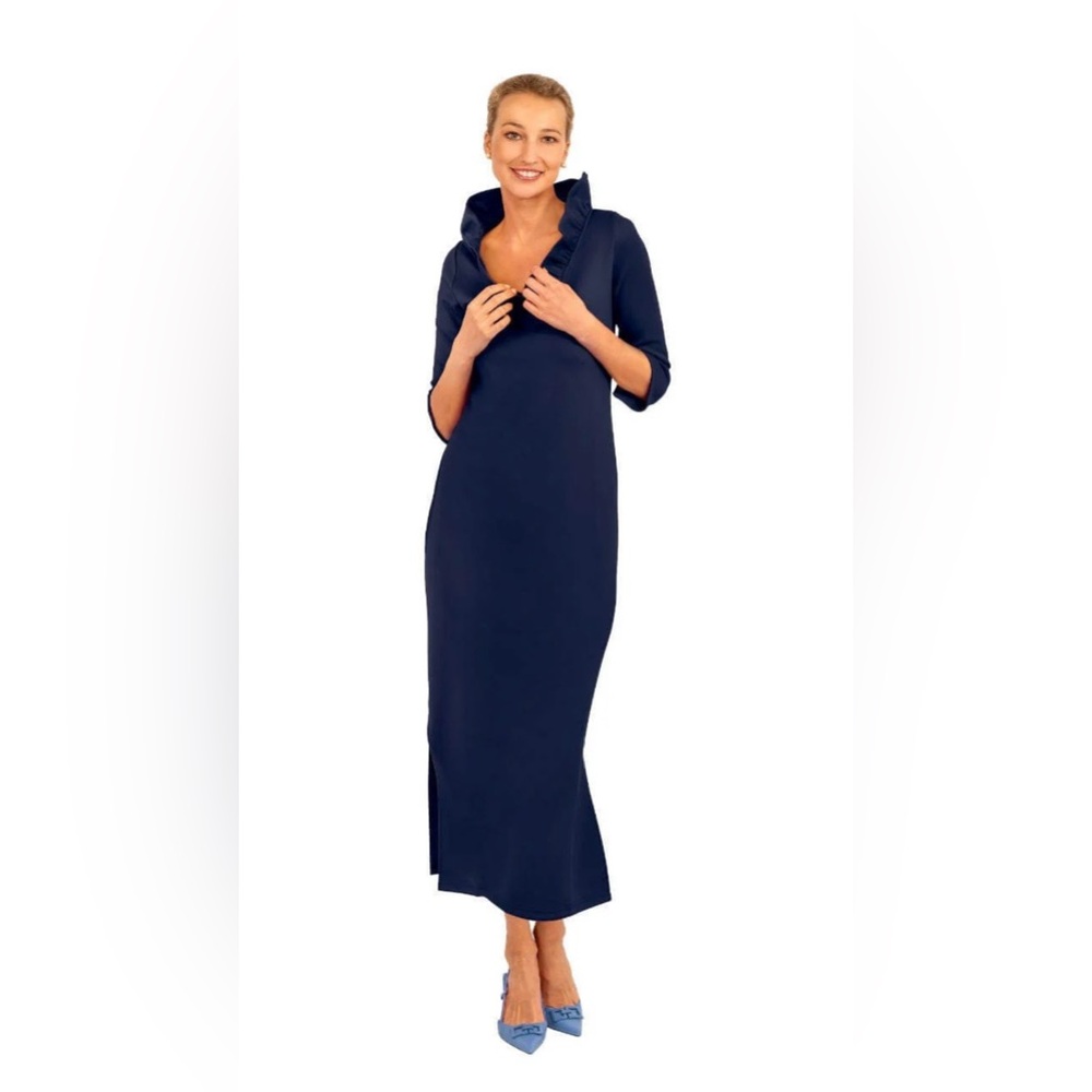 Gretchen Scott Navy Blue Maxi Dress size S